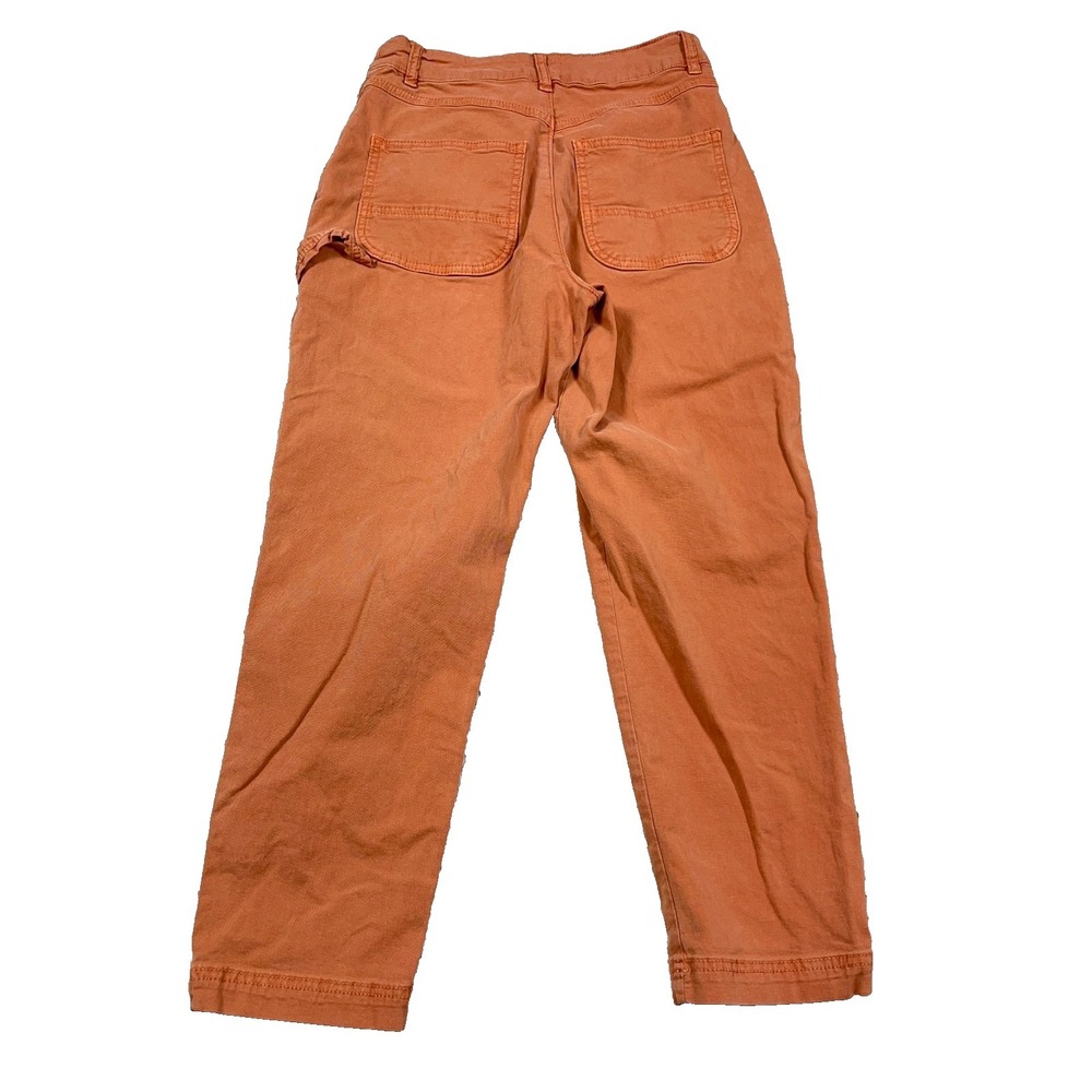 Marine Layer Pants Women 4 Maya Slim Crop Utility Carpenter Orange Canvas Ladies